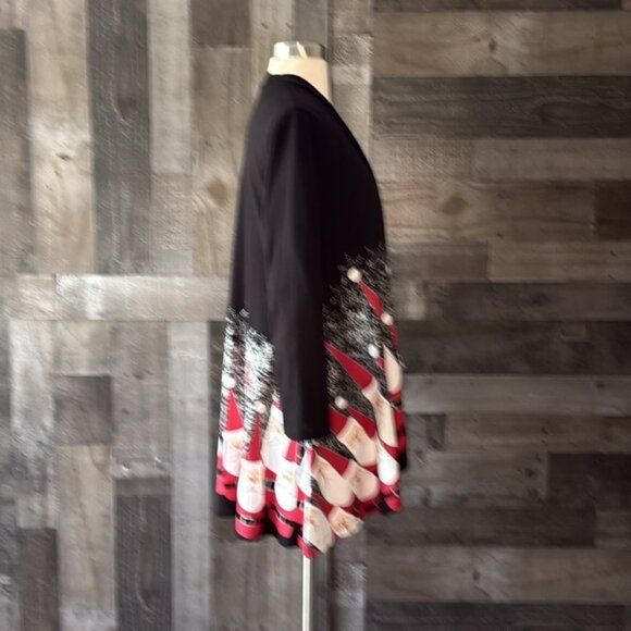 Santa Claus snowflake cascading cardigan small Christmas holiday party winter - Picture 9 of 11